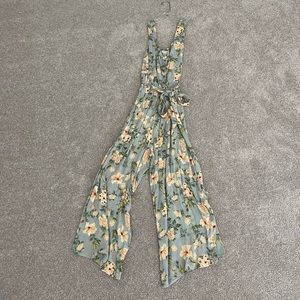 American Eagle floral jumpsuit
